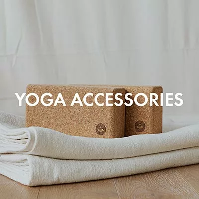 Yoga accessories: block, strap, bolster,...