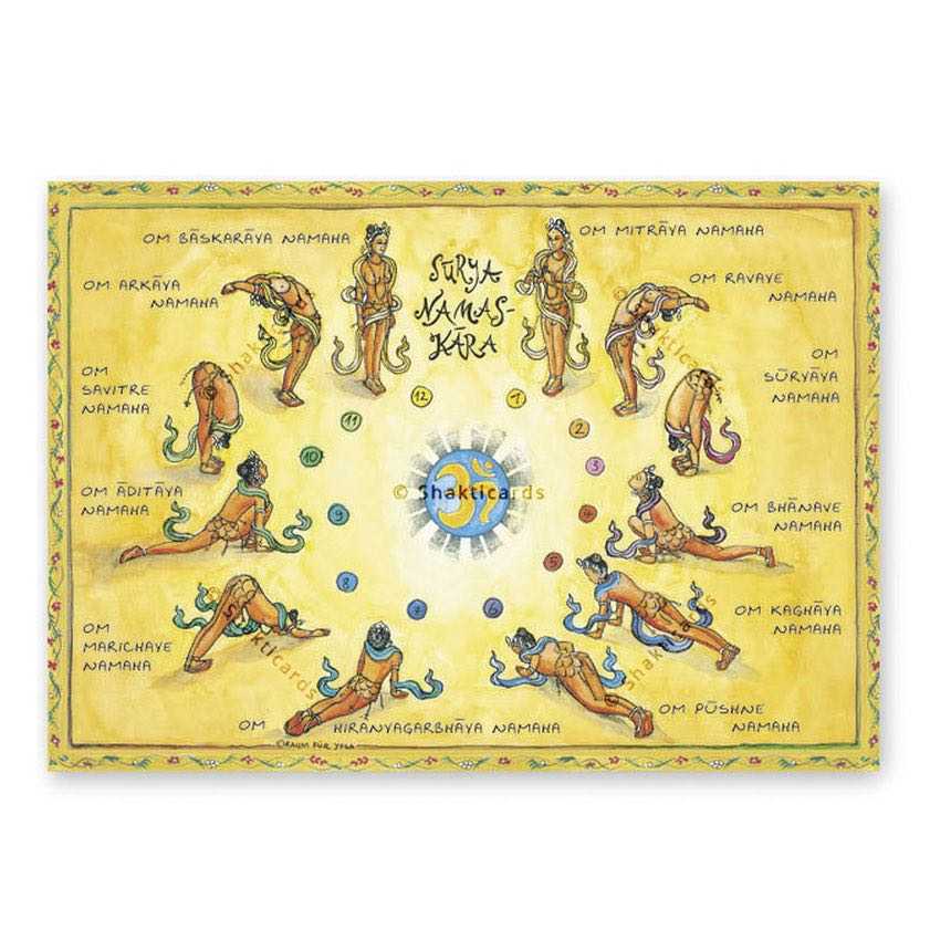 Yoga Postkarte "Surya Namaskara"  