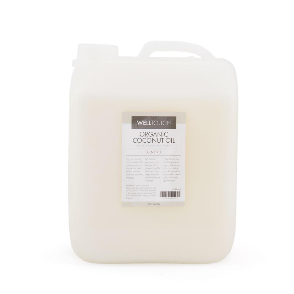 Organic Coconut Oil, WellTouch 5 liter container