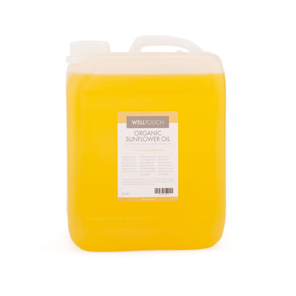 Sonnenblumenöl, k.b.A., 1. Kaltpressung, gereift, WellTouch 5 Liter Kanister