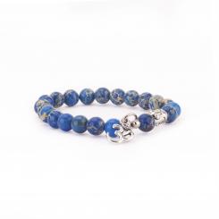 Mala bracelet, blue jasper (fashion jewelry) 
