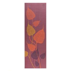 Tapis de yoga design LEAVES 3C, The Leela Collection red plum