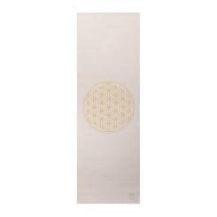 Design yoga mat FLOWER OF LIFE, The Leela Collection silver cloud