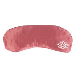 Yoga Augenkissen OM / LOTUS mit Lavendel, Mako-Satin dunkel-rosé (Lotus)