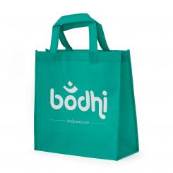 Shopping Bag, klein türkis mit Logo weiß