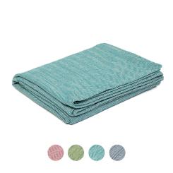 NIDRA cotton blanket for yoga, herringbone pattern 