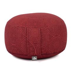 Maharaja Collection: RONDO meditation cushion | 32 x 20 cm Mayuri, dark red | spelt hull
