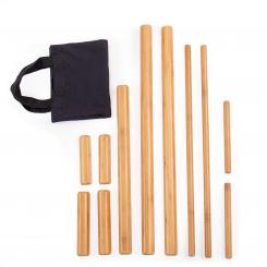 Bamboo Massage Set with 11 bamboo sticks 