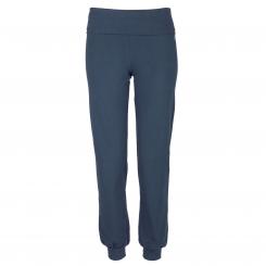 Yamadhi pantalon de yoga, ceinture enroulable et chevilles resserrées, coton biologique, bleu foncé (Black Iris) XL