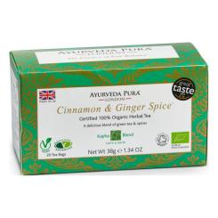 Ayurveda Pura Tea Cinnamon & Ginger - (Kapha blend) 20 bags 