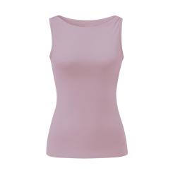 CURARE Tank Top Boat Neck, dusky pink 