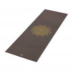 Yogamatte RISHIKESH Premium 60 mit goldenem Mandala taupe