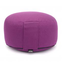 Meditation cushion RONDO CLASSIC standard removable | spelt hull | purple (cotton twill)
