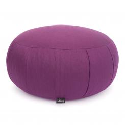 Meditation cushion ZAFU CLASSIC aubergine (cotton twill) | spelt hull