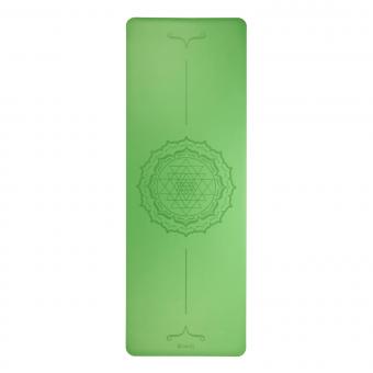 Design Yogamatte PHOENIX Mat, grün mit Yantra-Mandala 