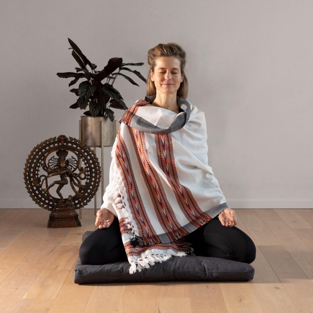 Schal Umschlagtuch Baumwolle & Polyacryl 200 x 80 cm Meditations Tuch Yoga