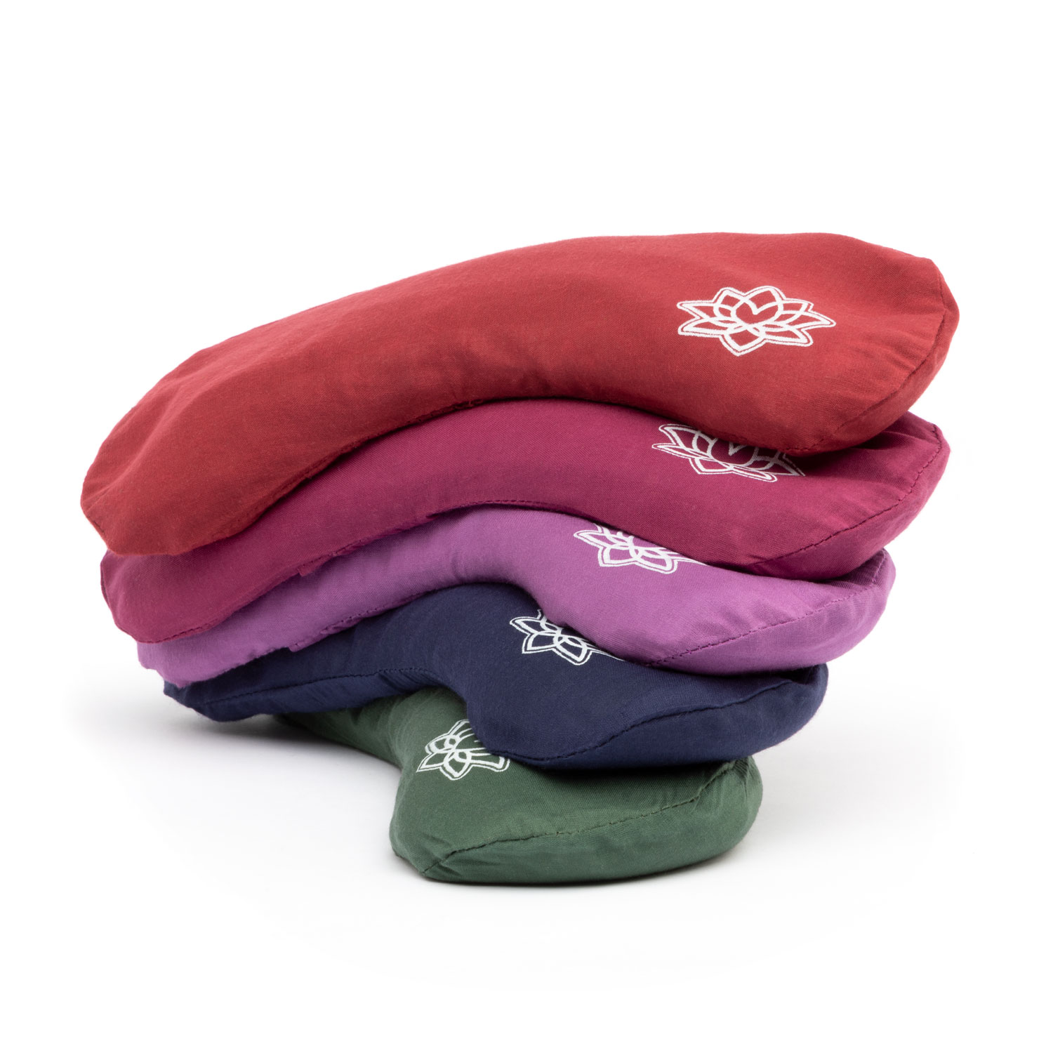 Bodhi Soft Eye Pillow with Lavender Linseed Filling for Yoga Relaxation & Meditation Wine Red, Lotus 