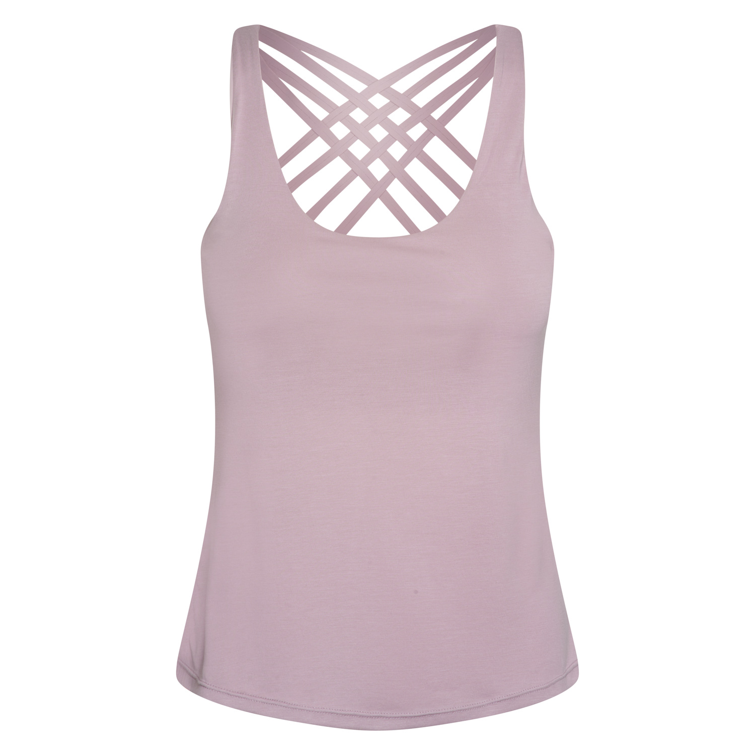 BODYNOVA  NIRA yoga top with integrated bra, grey lavender