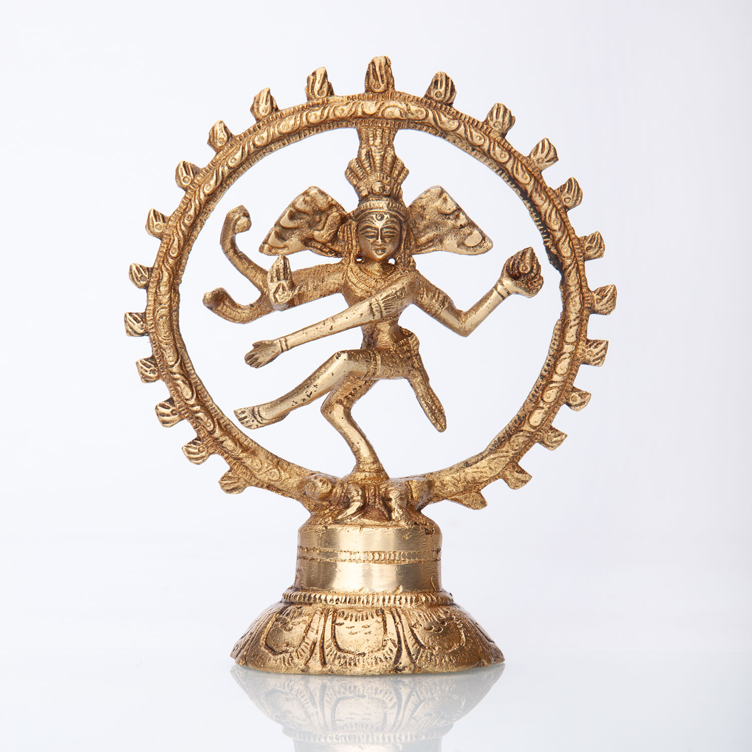 Shiva Nataraja Figur Bronze zweifarbig 20 cm Statue