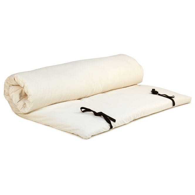 Rollmatte Buchweizen 100x200 Futon Massage Matte Auflage Matratze Leinen 